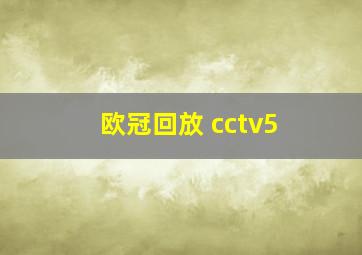 欧冠回放 cctv5